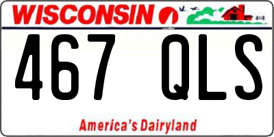 WI license plate 467QLS