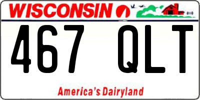 WI license plate 467QLT