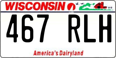 WI license plate 467RLH