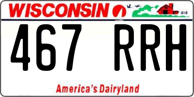 WI license plate 467RRH