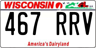 WI license plate 467RRV