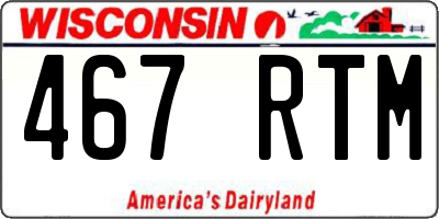 WI license plate 467RTM
