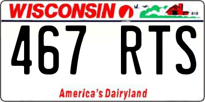 WI license plate 467RTS