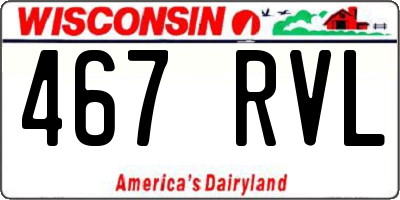 WI license plate 467RVL