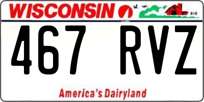 WI license plate 467RVZ