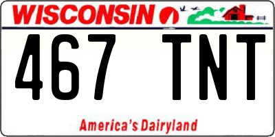 WI license plate 467TNT