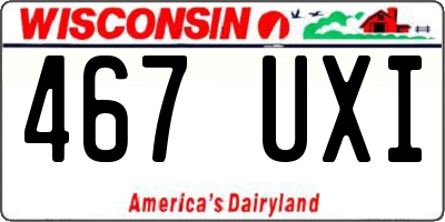 WI license plate 467UXI