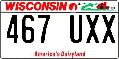 WI license plate 467UXX