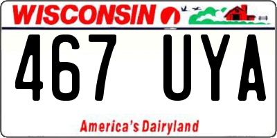 WI license plate 467UYA