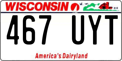 WI license plate 467UYT