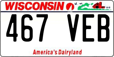 WI license plate 467VEB