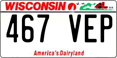 WI license plate 467VEP