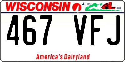 WI license plate 467VFJ