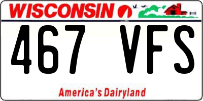 WI license plate 467VFS