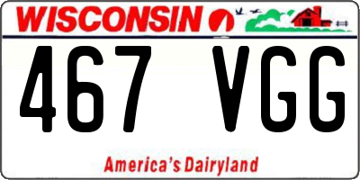 WI license plate 467VGG