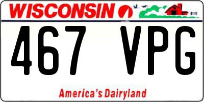 WI license plate 467VPG