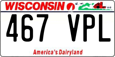 WI license plate 467VPL