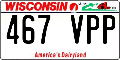 WI license plate 467VPP