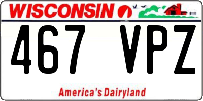 WI license plate 467VPZ