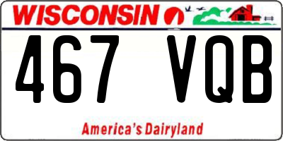 WI license plate 467VQB