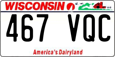 WI license plate 467VQC