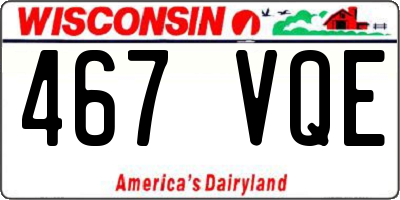 WI license plate 467VQE