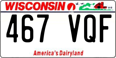 WI license plate 467VQF