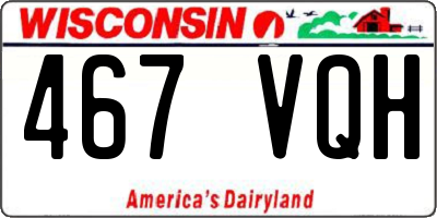 WI license plate 467VQH