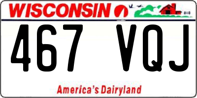 WI license plate 467VQJ