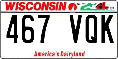 WI license plate 467VQK