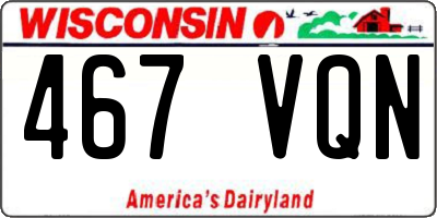 WI license plate 467VQN