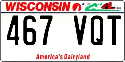 WI license plate 467VQT