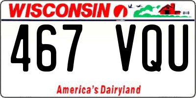 WI license plate 467VQU