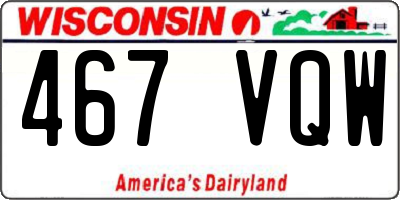 WI license plate 467VQW