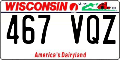 WI license plate 467VQZ