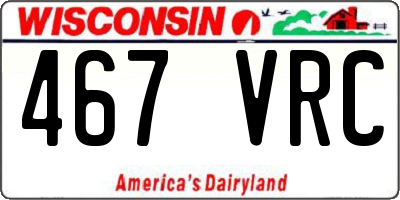 WI license plate 467VRC