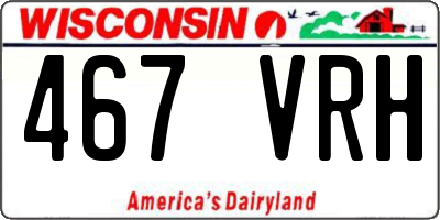 WI license plate 467VRH