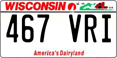 WI license plate 467VRI