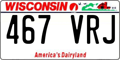 WI license plate 467VRJ