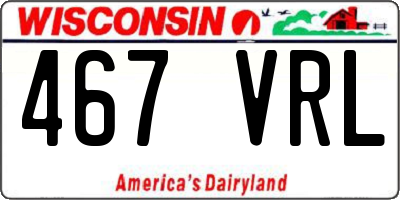WI license plate 467VRL