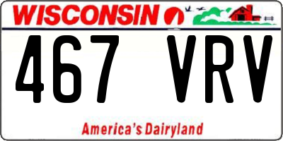 WI license plate 467VRV