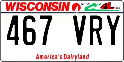 WI license plate 467VRY