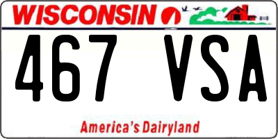 WI license plate 467VSA