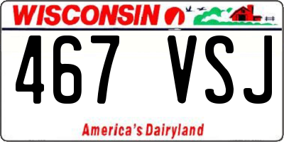 WI license plate 467VSJ