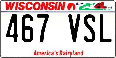 WI license plate 467VSL