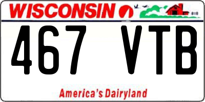 WI license plate 467VTB
