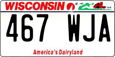WI license plate 467WJA