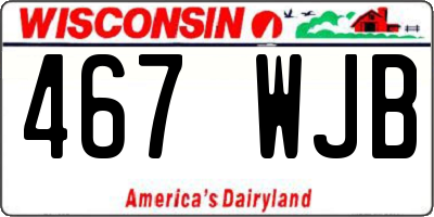 WI license plate 467WJB