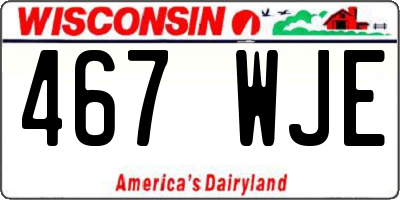 WI license plate 467WJE