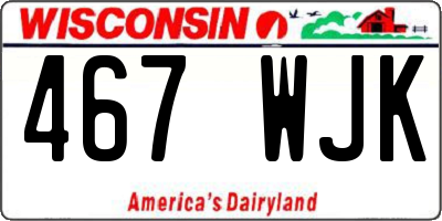 WI license plate 467WJK
